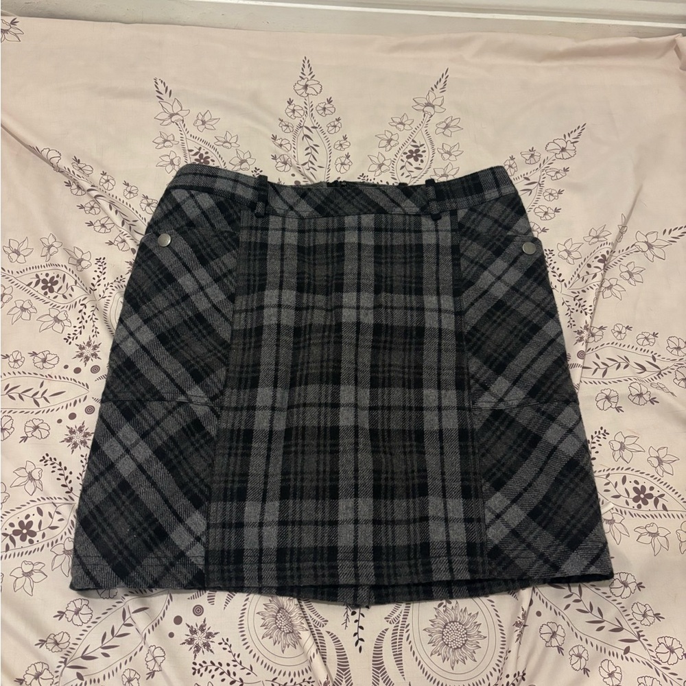 Eddie Bauer A-Line Skirt - Black and Gray